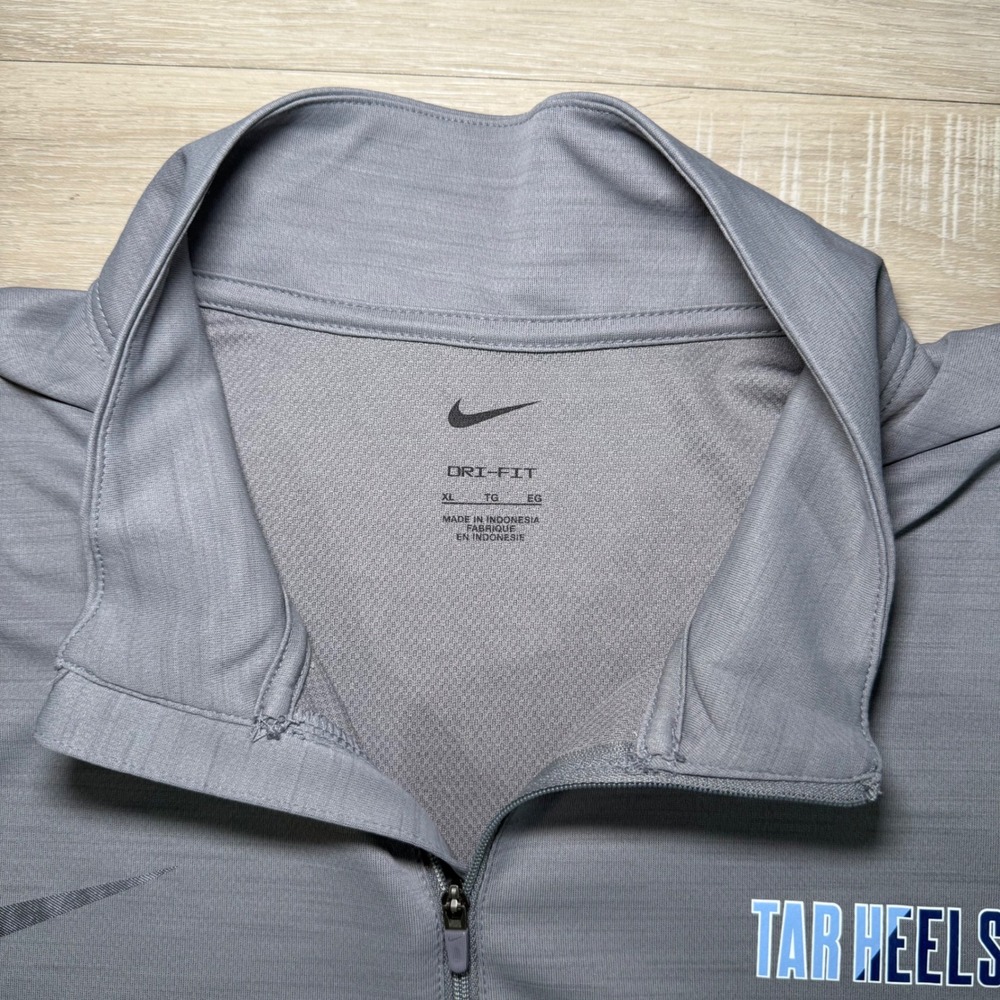 Nike Dri Fit NC Tar Heels Performance‎ 1/4 Zip Top Spell Out Workout Light SZ XL - Picture 3 of 6